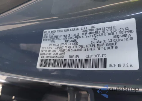 2024 Mazda Cx-50 2.5 S Premium from USA, damaged, VIN 7MMVABDM6RN243808